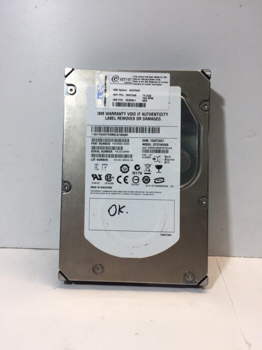 Жесткий диск 3.5" 73.4Gb Seagate Cheetah SAS ST373455SS