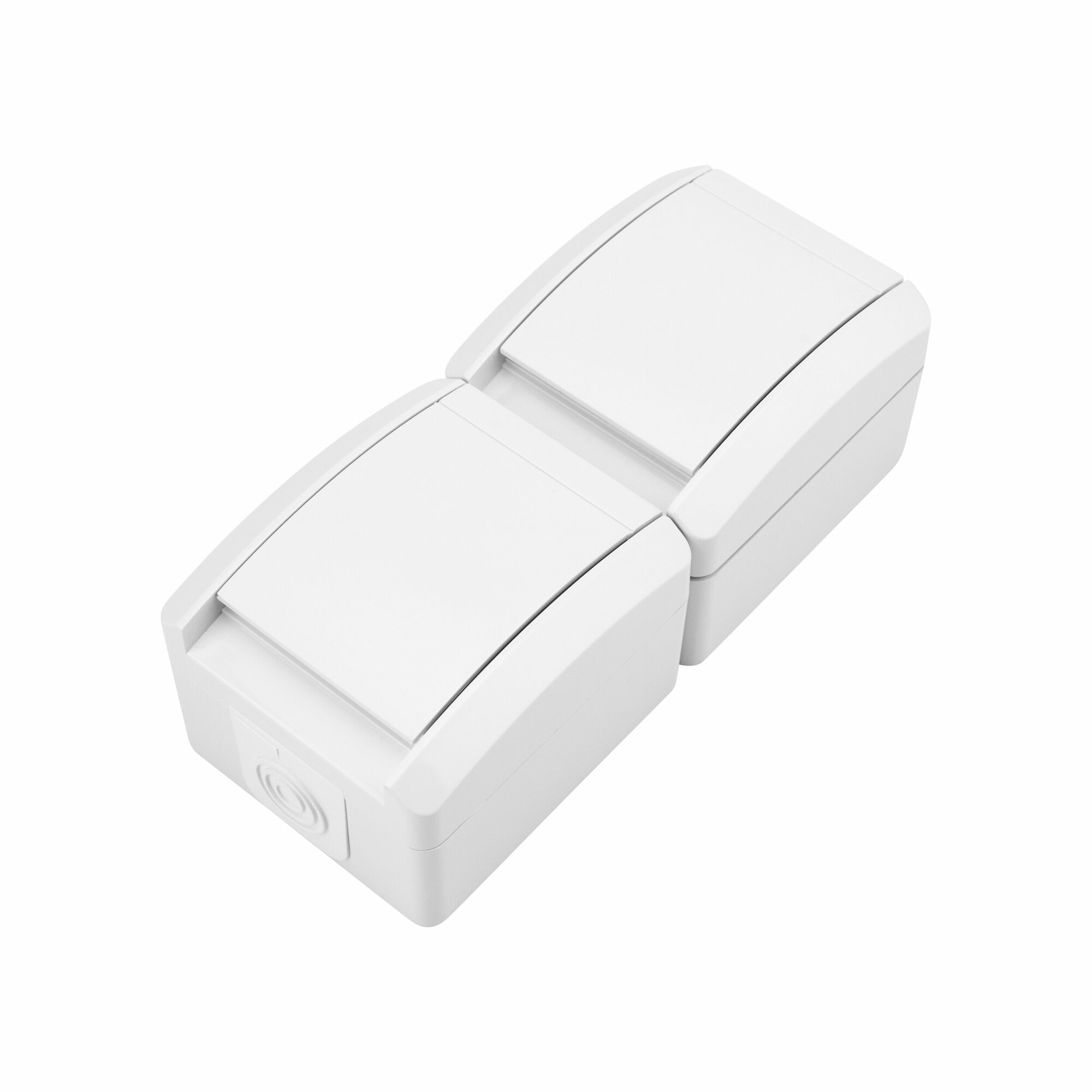 KR-78-0802 KRANZ Блок вертикальный 2 розетки INDUSTRIAL IP54 с заземлением, о/у, белый - фото №17