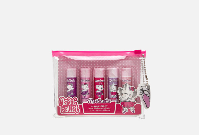 Набор из 5 бальзамов в косметичке Magic Ballet 5PC Lip Balm Set 5 шт