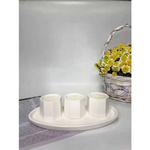 Аромасвечи с декоративным набором из гипса 4 предмета 24 1828₽