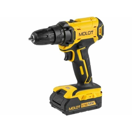Дрель-шуруповерт аккумуляторная MOLOT MBD 1815 Li с АКБ и ЗУ 1335504 4590₽