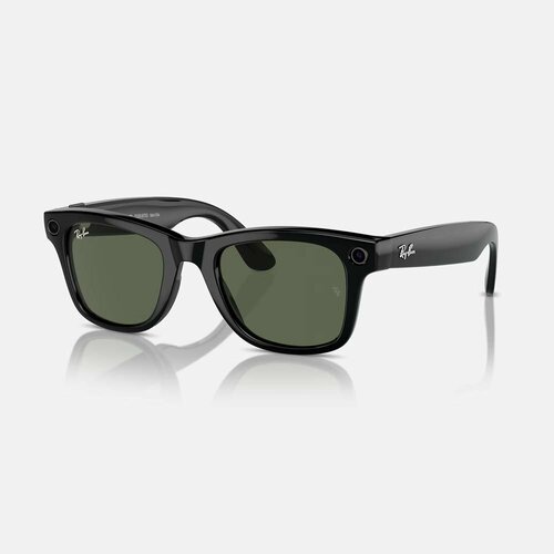 Умные очки Ray-Ban Wayfarer, оправа "блестящий черный", линзы "зеленые", размер M