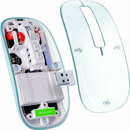 Мышь Defender Ixes MM-999 оптическая беспроводная USB прозрачный 52999 205000₽
