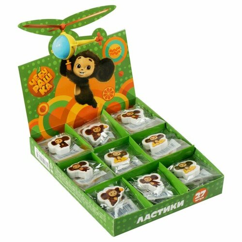 Ластик Мульти-Пульти Чебурашка 40 х 30 х 13 мм фигурный термопластичная резина микс комплект из 54 шт 2911₽