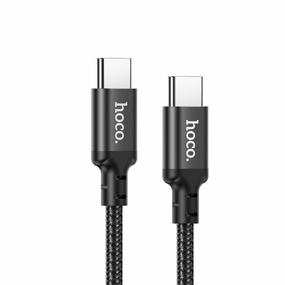 USB-C кабель HOCO X14 Double speed Type-C, 3А, PD60W, 1м, нейлон (черный)