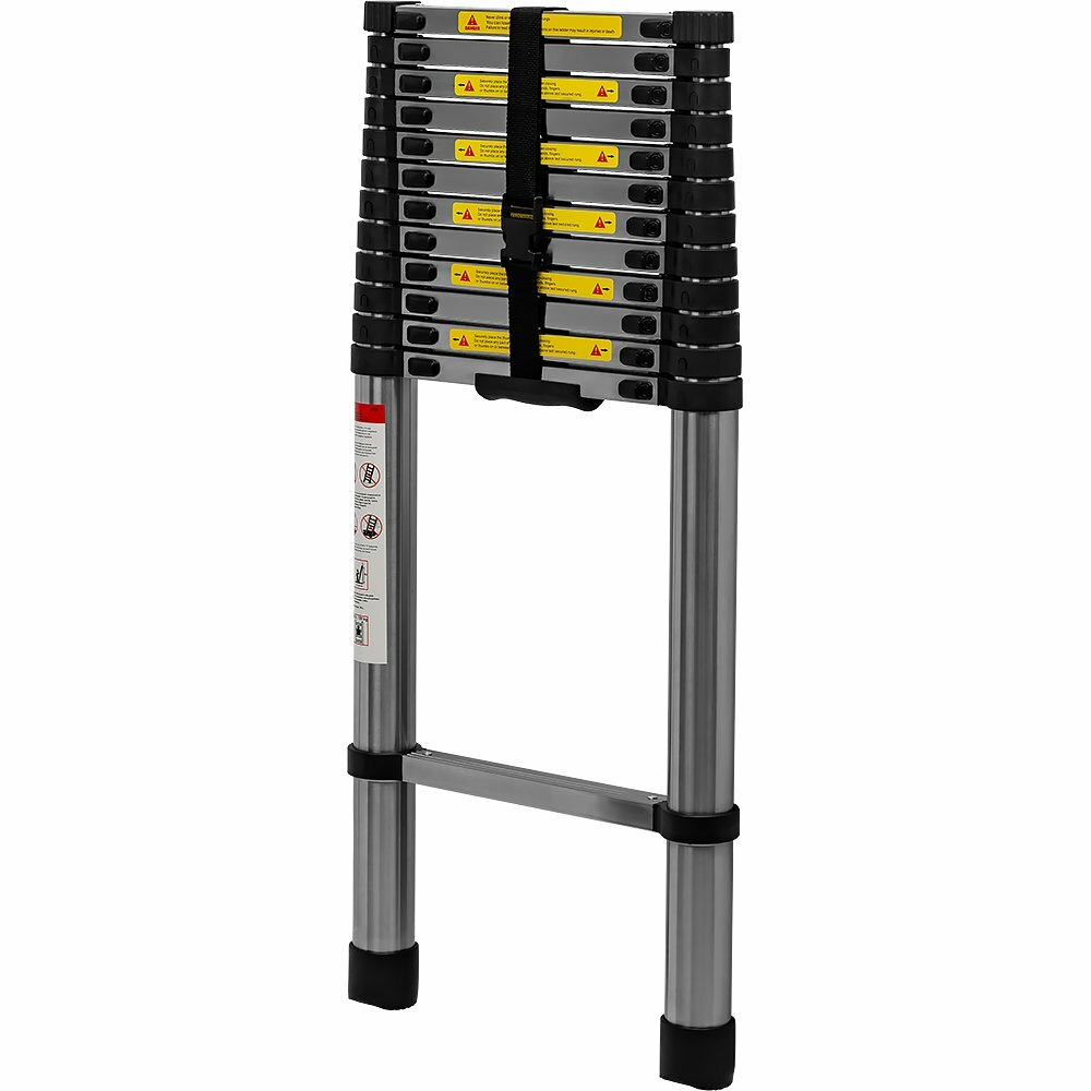 фото Лестница телескопическая стальная Raybe RS510 5,1 м