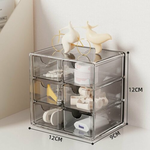 Органайзер прозрачный для канцелярии / Подставка настольная для канцелярских принадлежностей