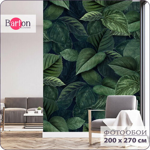 фото Фотообои на стену флизелиновые 3d растения листья 200х270 см bartonwall m174 barton wallpapers