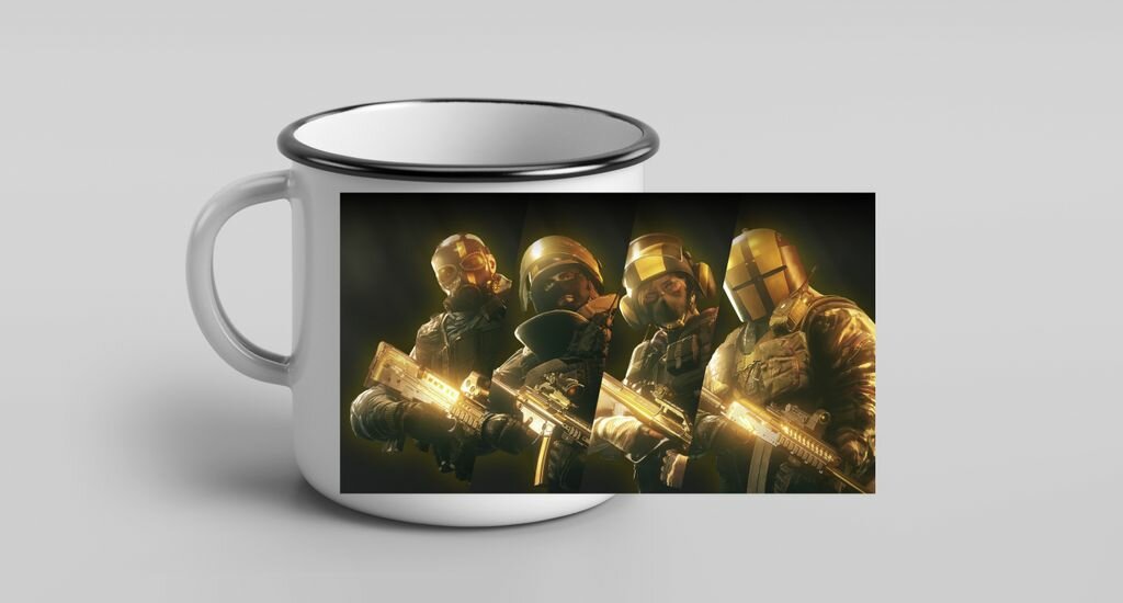 Кружка эмалированная Tom Clancy’s Rainbow Six, Том Клэнси’с Реинбоу Сикс №2