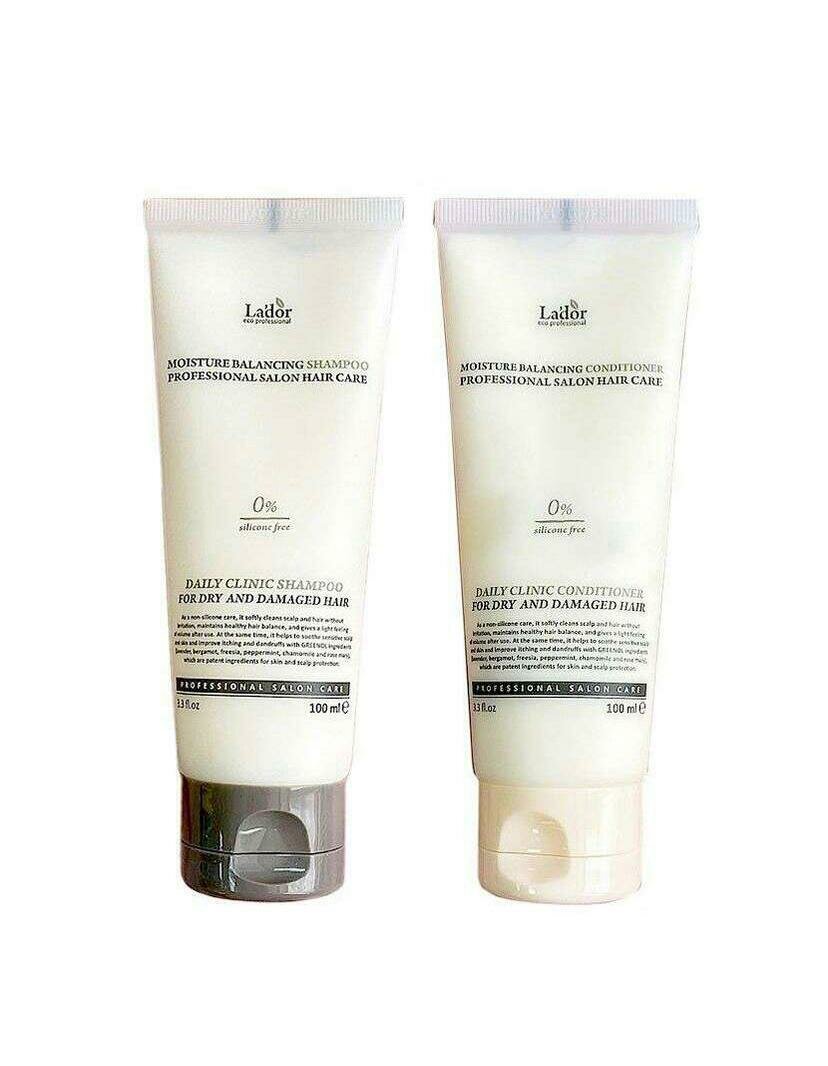 Lador Увлажняющий шампунь MOISTURE BALANCING SHAMPOO 100 мл + Lador Увлажняющий кондиционер MOISTURE BALANCING CONDITIONER