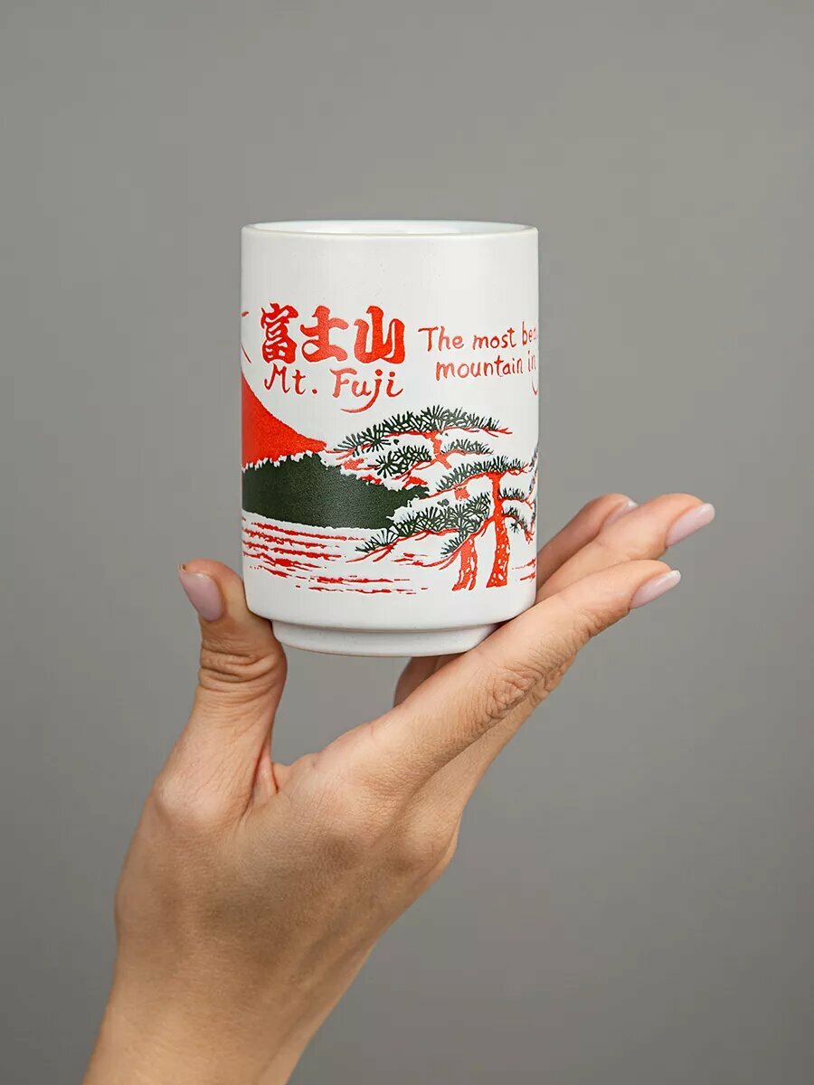 Стакан DB HOMME Японский стиль, керамика, красный цвет , 1 шт. — фото 1