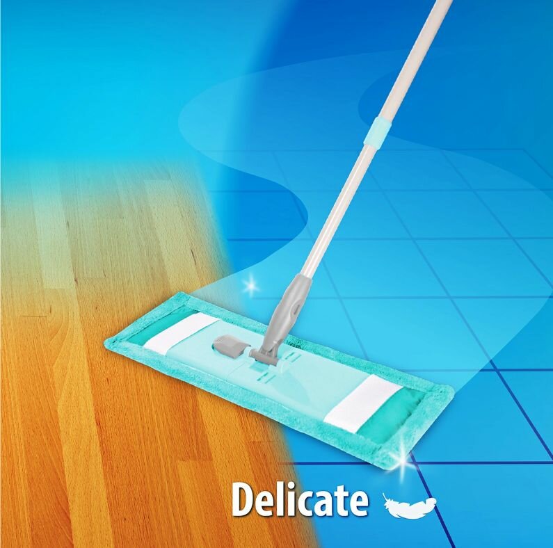 Швабра для уборки деликатных поверхностей с телескопической ручкой Hausmann