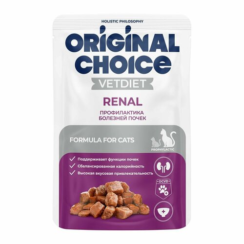 Влажный корм для кошек Original Choice Vetdiet Renal профилактика болезней почек, упаковка 14 х 85 гр