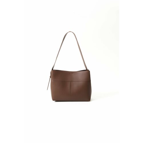 Сумка тоут Amirous, фактура матовая, гладкая, Шоколадный