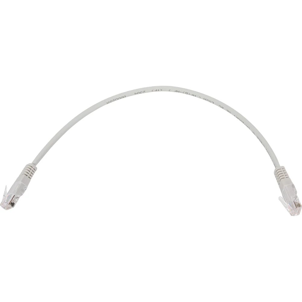 Кабель патч-корд U/UTP 5e кат. 0.3м Netlan 2хRJ45/8P8C 26AWG(7x0.16 мм), чистая медь, LSZH нг(B)-HF, серый, уп/10шт - фото №3