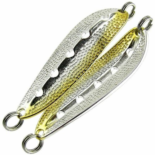 Блесна из латуни на лосося, покрыта золотом и серебром RB Скорпио 16гр - 4