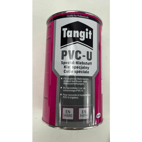Тангит (Tangit) PVC-U клей для труб из ПВХ 1 кг. универсальный розовый