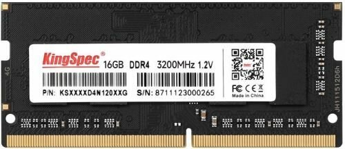 Память 16Gb Kingspec KS3200D4N12016G DDR4 3200MHz RTL SO-DIMM 204-pin 1.35В