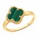 Кольцо Diamant online, красное золото, 585 проба, малахит