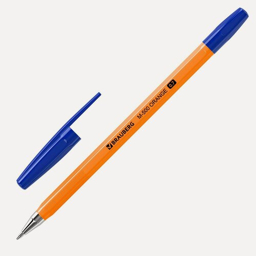 Изображение товара Ручка шариковая Brauberg M-500 Orange (0.35мм, синяя, корпус оранжевый) (143448), 50шт.