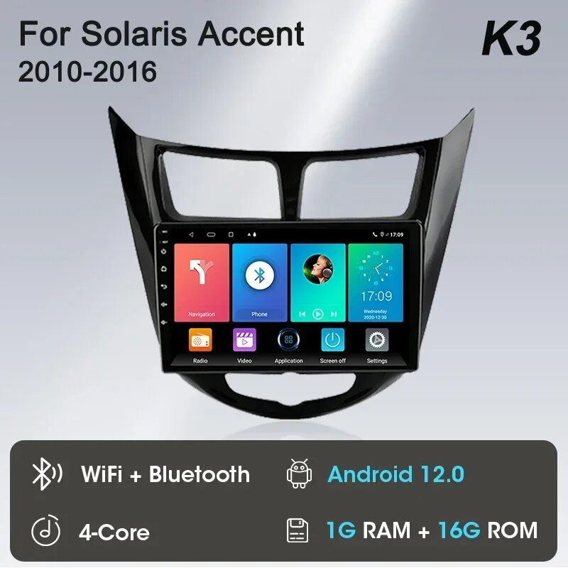 Srnubi Android 12 Carplay Автомагнитола для Hyundai Solaris Verna Accent 1 2010 - 2016 мультимедийный плеер 2 Din GPS 4G DVD головное устройство