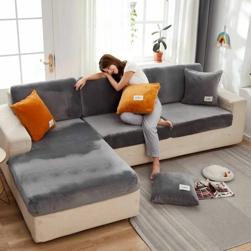 Чехол на мебель для диванаPJ0002-Light Gray-95*165