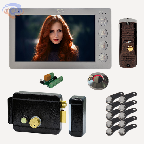 Изображение товара Комплект видеодомофона Fox 7" для дома с замком и ключами TM / на калитку