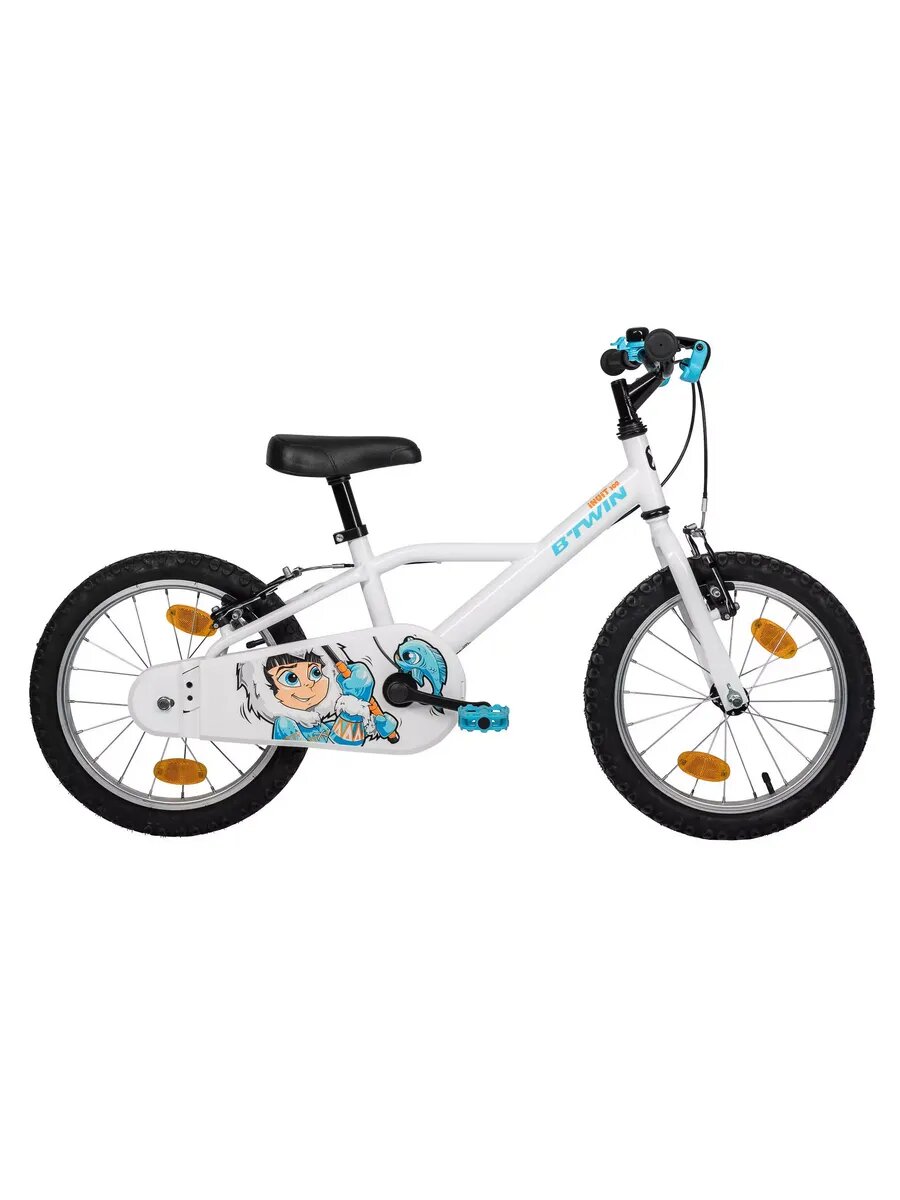Велосипед Btwin "INUIT 100", двухколесный, сталь, защита цепи, V-Brake, детский, 16", белый