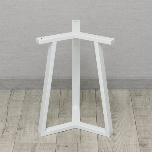 Изображение товара Опора для стола подстолье Трапеция скошенная, белое, диаметр 40см, высота 50см