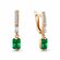 Серьги Diamant online, серебро, 925 проба, золочение, фианит, изу...