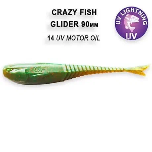 Силиконовая приманка мягкая съедобная Crazy Fish Glider 3.5