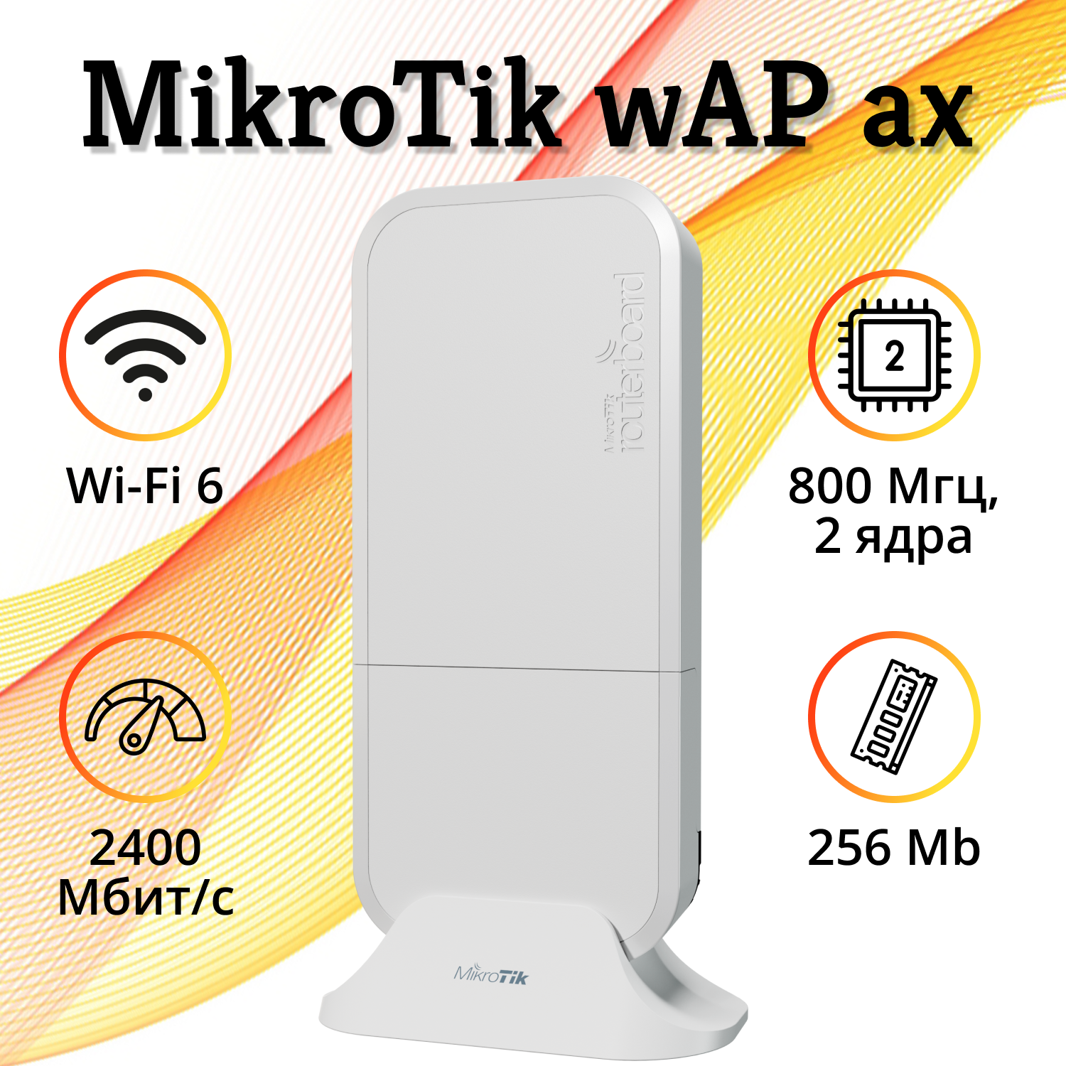 Точка доступа Wi Fi 6 MikroTik wAP ax
