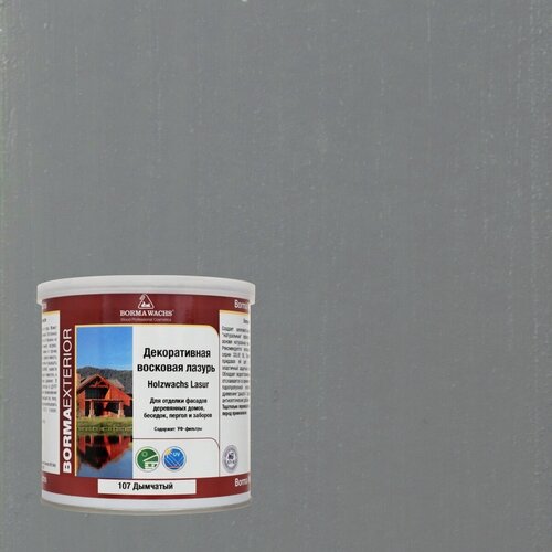 Изображение товара Декоративная восковая лазурь Borma Holzwachs Lasur 750 мл 107 Дымчатый R3320-6