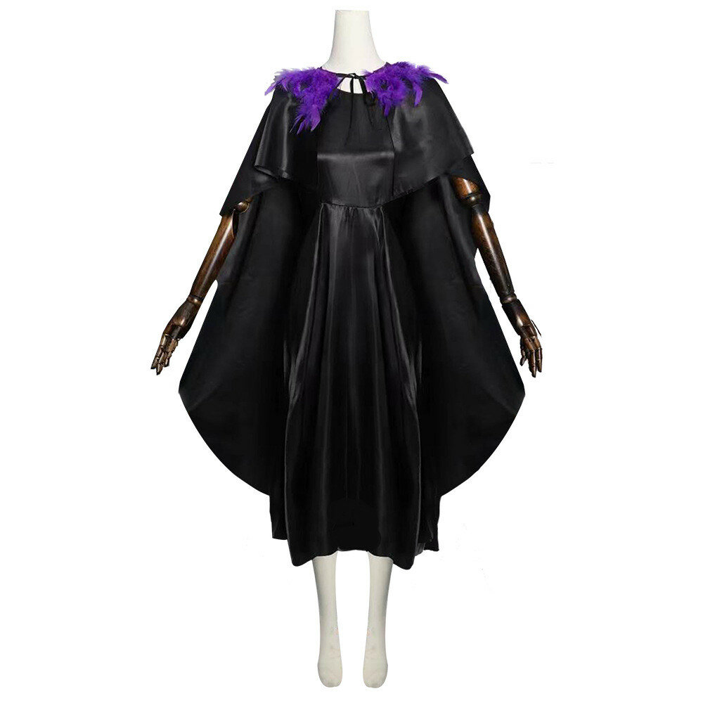 Костюм ведьмы черной волшебницы для хэллоуина с фантазийными элементами для детей размер л