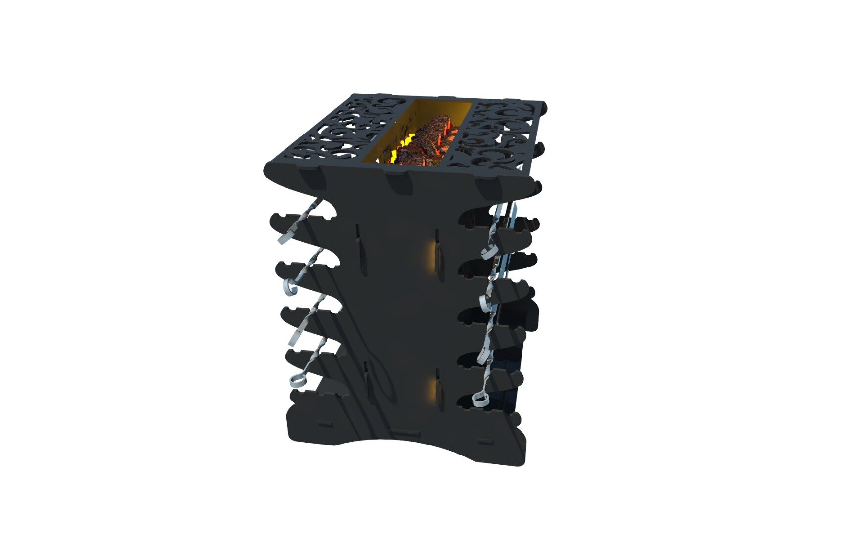 Вертикальный мангал т. 4мм — фото 1