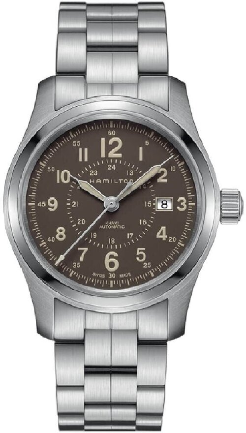 Наручные часы Hamilton Khaki Field H70605193, серебряный, коричневый