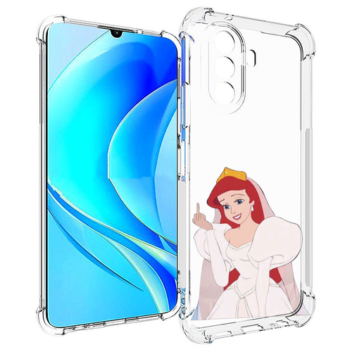 Чехол MyPads принцесса-Русалочка-Ариель женский для Huawei Nova Y70 / Nova Y70 Plus (MGA-LX9N) / Huawei Enjoy 50 задняя-панель-накладка-бампер чехол mypads снежная принцесса женский для huawei nova y70 nova y70 plus mga lx9n huawei enjoy 50 задняя панель накладка бампер