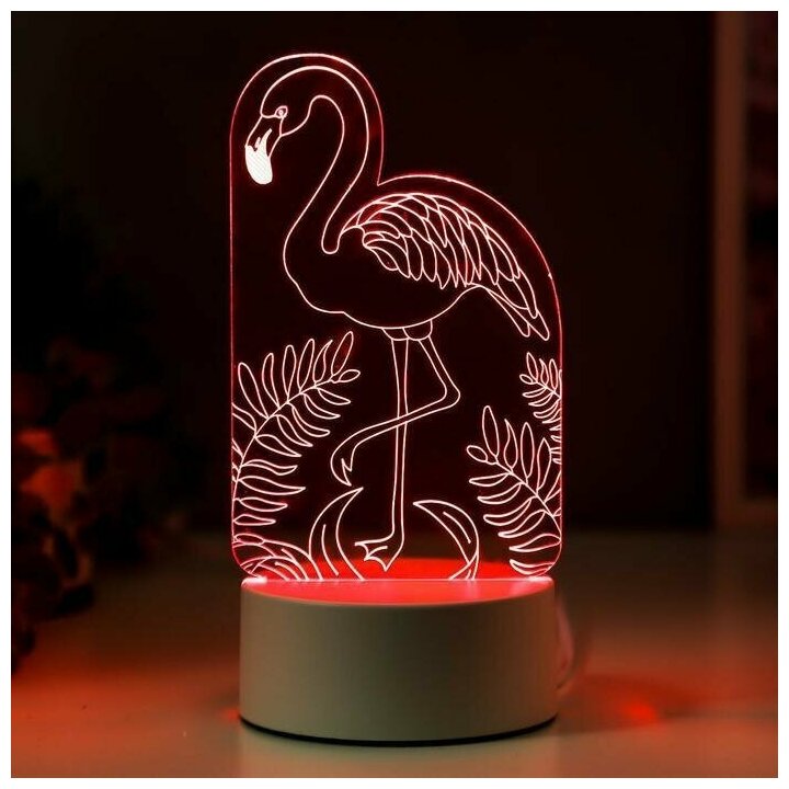 Светильник "Фламинго" LED RGB от сети 9,5х10х19,5 см