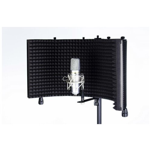 lux sound msa026b держатель для микрофона паук msa026b Lux Sound MA305 Экран акустический для студийного микрофона с креплением на стойку, алюминиевая рама