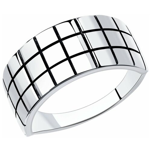 Кольцо SOKOLOV, серебро, 925 проба, чернение, размер 20 кольцо sokolov серебро 925 проба чернение размер 20 5 черный