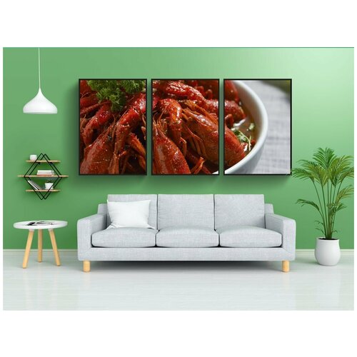 фото Набор модулных постеров для интерьера "рак, стрелять, гурман" 60x90 см. в тубусе, без рамки lotsprints