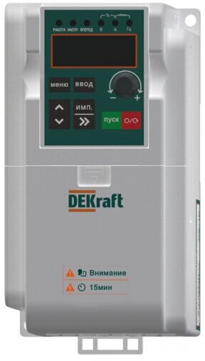 DEKraft Преобразователь частоты DEKV060-0.75кВт 1 фаза 220В