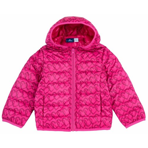 фото Куртка chicco для девочек, средней длины, размер 92, розовый