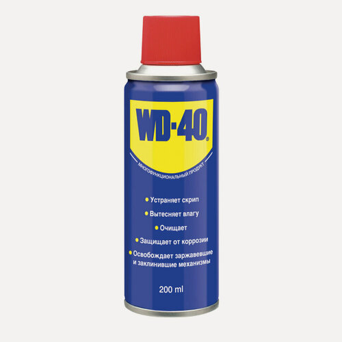 Изображение товара Средство WD-40 универсальное, 200 мл, для тысячи применений в офисе, быту, производстве, WD0001, 602757