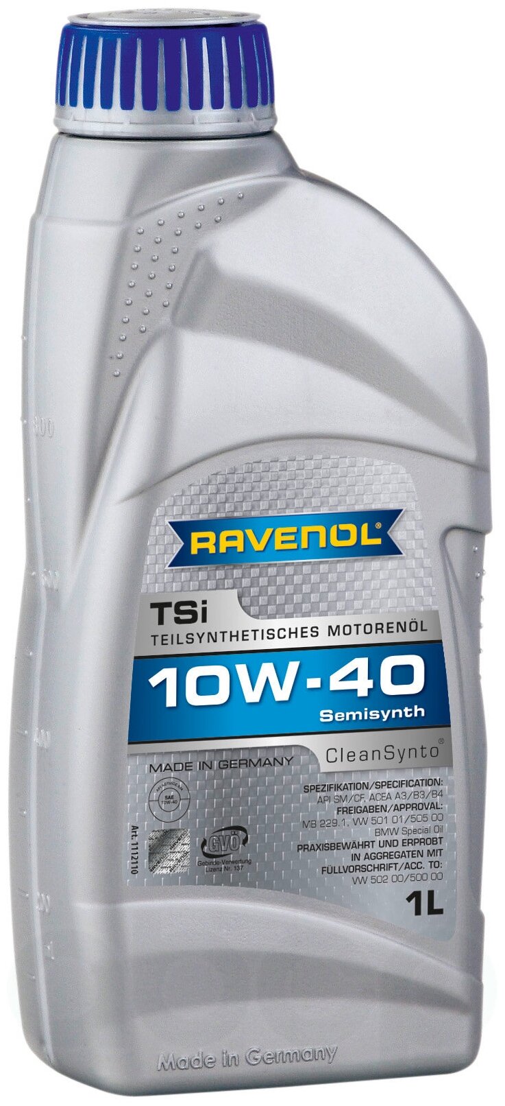 Масло Моторное Ravenol Tsi 10w-40 Полусинтетическое 1 Л 4014835724112 Ravenol арт. 4014835724112