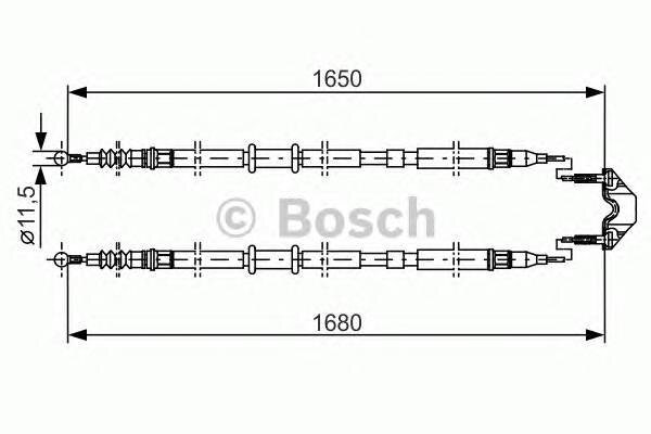 Тормозной трос Bosch 1987477909