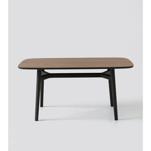 Стол прямоугольный паллето синус 120*80 орех/черная эмаль