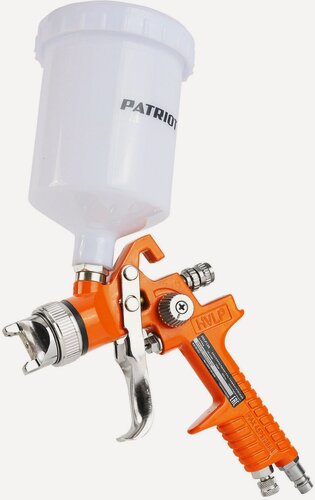 Изображение товара Пневмокраскораспылитель PATRIOT HVLP 1,4 А, 130 л/мин, быстросъем 1/4", бачок 600мл