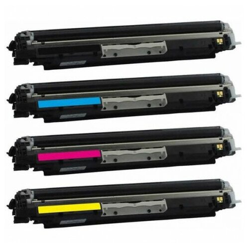 Картриджи для HP CE310A/СF350, CE311A/CF351, CE312A/CF352, CE313A/CF353 черный, голубой, пурпурный, желтый. 3 шт ракель hp color lj cp1025 doctor булат r line ce310a ce311a ce312a ce313a cf350a cf351a cf352a cf353a canon 729