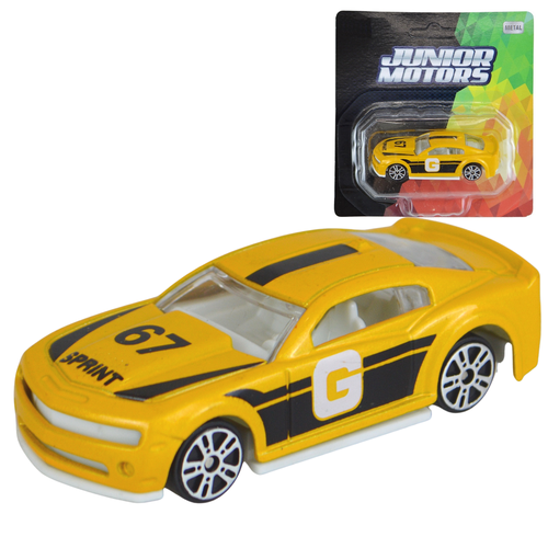 Машинка металлическая гоночная, желтая коллекционная моделька для мальчиков, детская игрушка в подарок